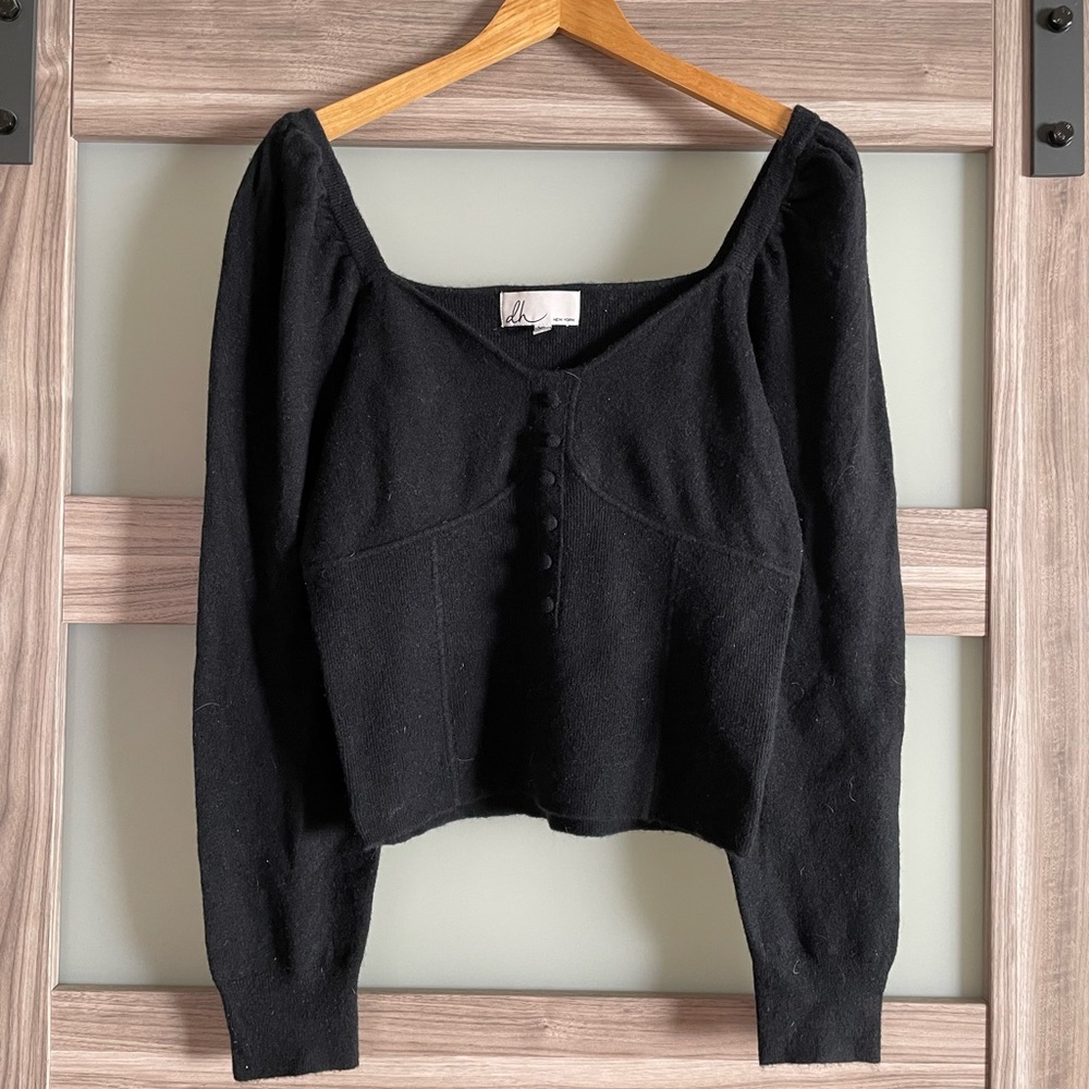 seam knit corset top (anthropologie)